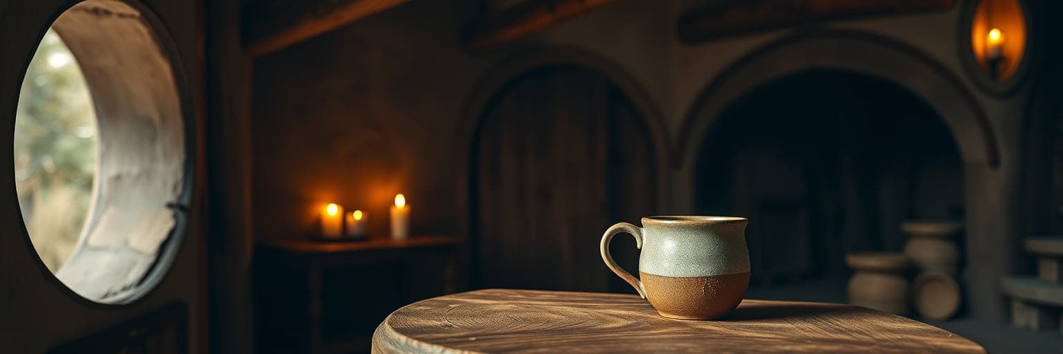Ilustración del taller: taza con corazón, camiseta y materiales de manualidades